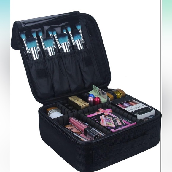 Relavel Travel Makeup Case Makeup Cosmetic Case Organizer Portable Storage Bag - Picture 4 of 10